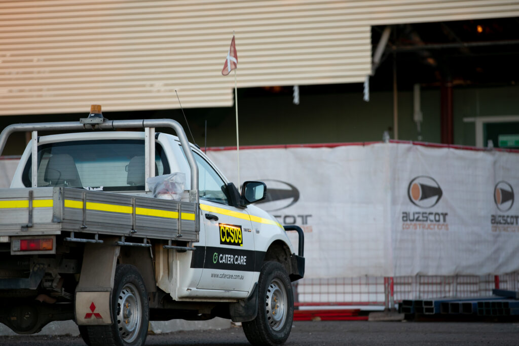 Cater Care vehicle parked on site Cater Care vehicle parked on site