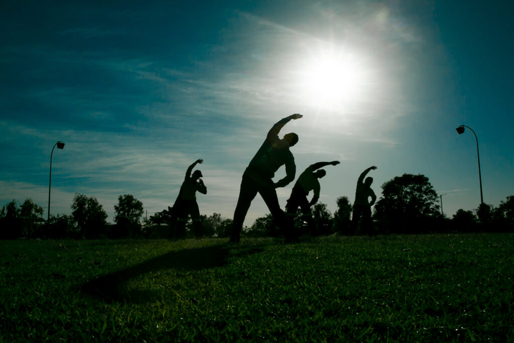 Camp site morning start workout