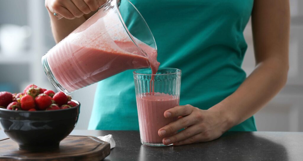 Increase hydration through nutrient-dense options like milk, smoothies, broths, and soups.